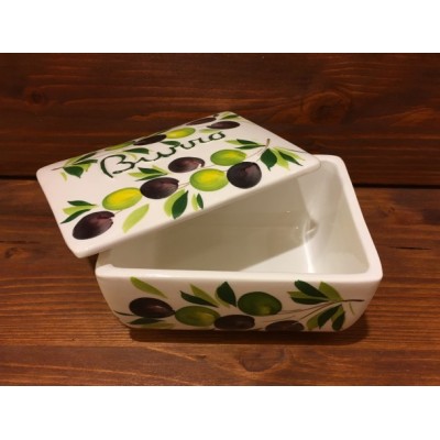 Butter dish Olive