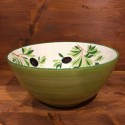 Round bowl with internal Olive decoration and green band