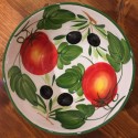 Ciotola tonda decoro interno Pomodori Olive esterno fascia verde