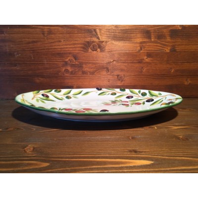 Oval Olive relief tray