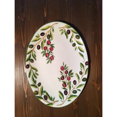 Oval Olive relief tray