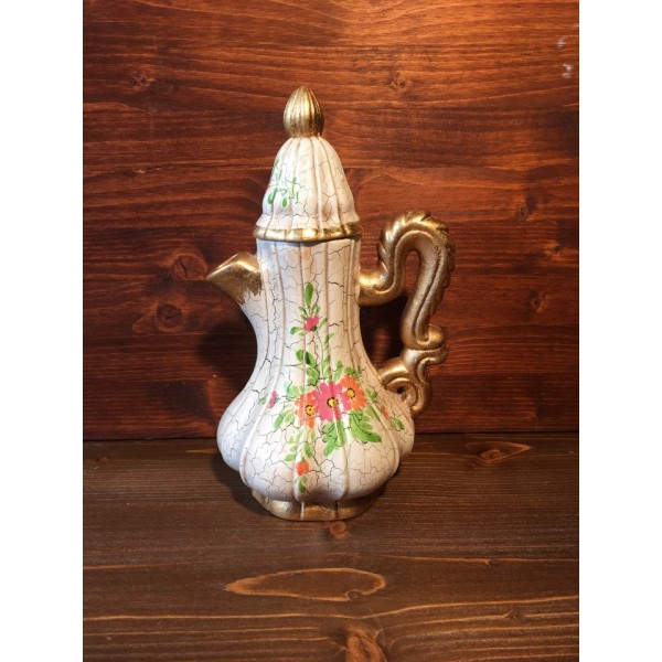 Venetian Lacquered Flowers Pitcher-Carafe
