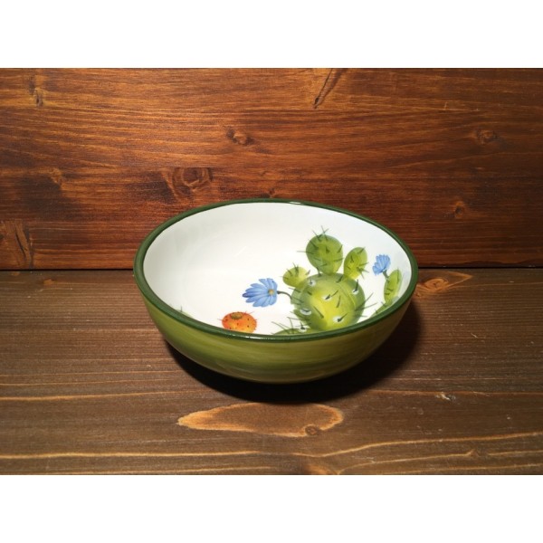 Small Low Bowl Prickly pear - Green