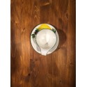 Cappuccino or Tea Cup with Lemons and Olives