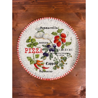 Gebackene Pizzaschale  STONEWARE Ø 33 CM.