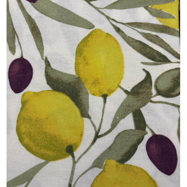 Tovaglia in Cotone Limoni e Olive