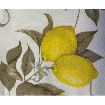 Tovaglia in Cotone Limoni e Fiori Bianchi Tovaglia in Cotone Limoni e Fiori Bianchi
