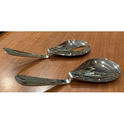 Salat Besteck Knoblauch Peperoni Oliven Inox und Keramik