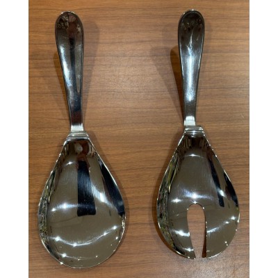 Salat Besteck Knoblauch Peperoni Oliven Inox und Keramik