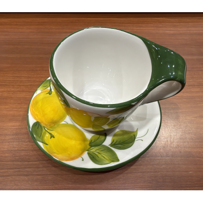Tasse Capuccino Tee Zitrone