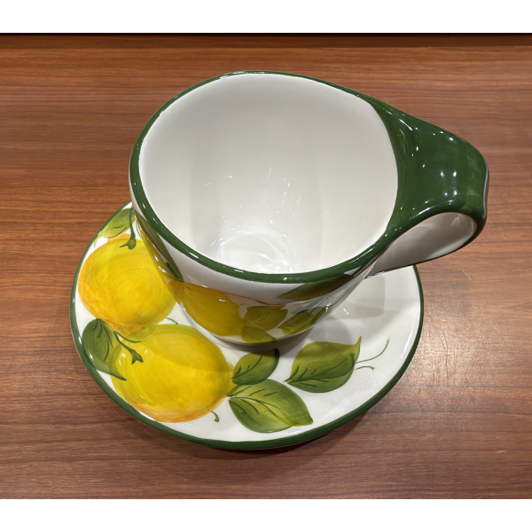 Tasse Capuccino Tee Zitrone
