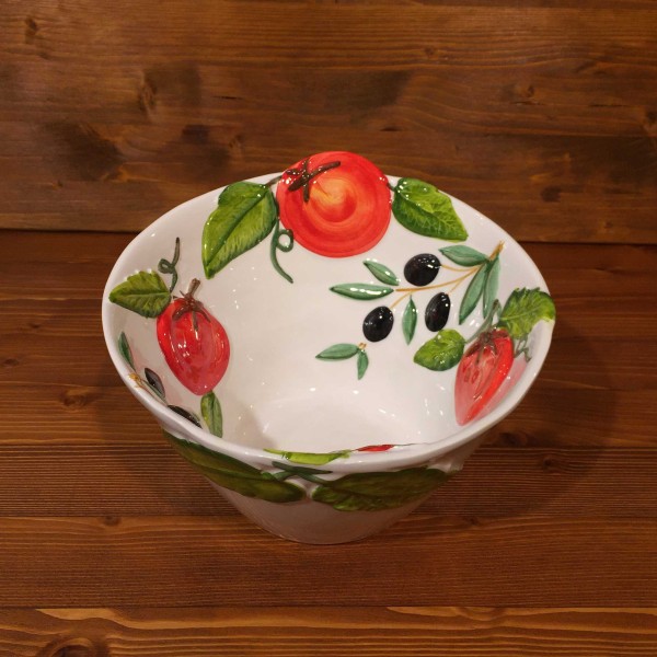 Relief Olive Tomato Cone Bowl
