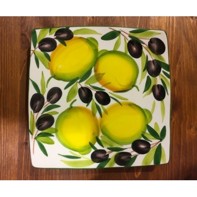 Nev plate with lemon and olive decoration
