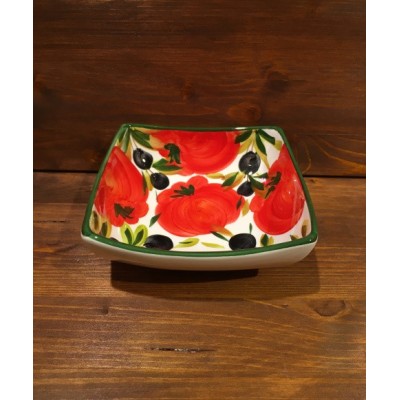Nev bowl with tomato and olive decoration
