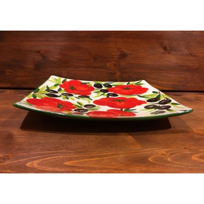 Nev plate with tomato and olive decoration