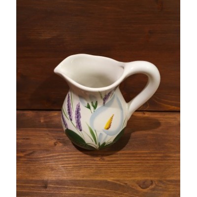 Pitcher with Calla and Lavender decoration