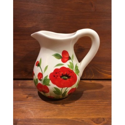 Pitcher with Poppies decoration,