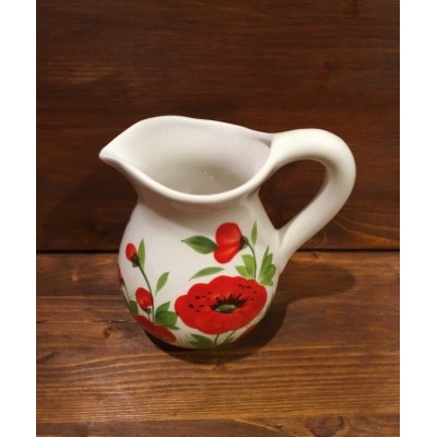 Pitcher with Poppies decoration,