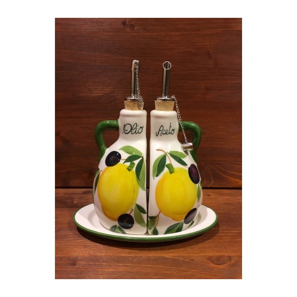 Oil and Vinegar set with handles